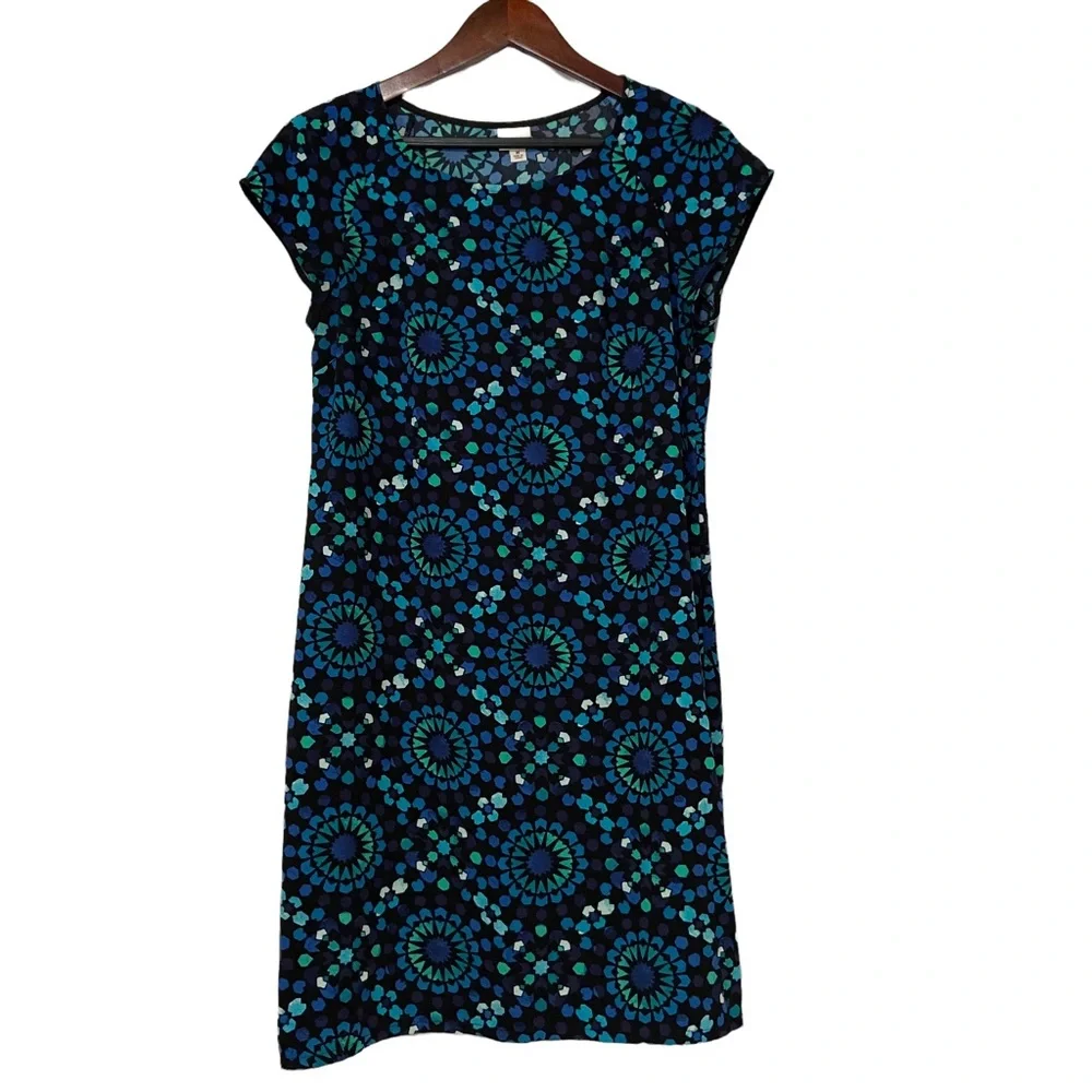 Merona Medallion Dress Womens Medium Casual Short Sleeve Dress